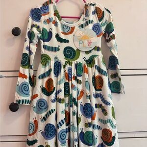 Little Sleepies inchin along twirl dress 3T